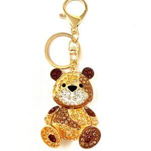 🆕💖NEW REALEASE Brinze Crystal Teddy Handbag Charm